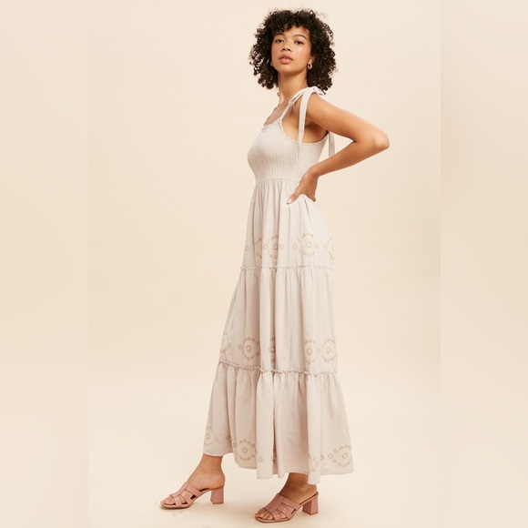 Terrance Views Linen Blend Maxi Dress - Picture 3 of 4